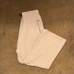 Zara Light Beige Elastic Waist Pants